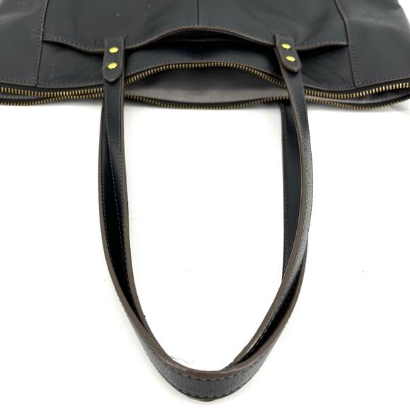 Fossil  large black leather rectangular shoulder bag‎ - Picture 7 of 8
